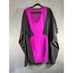 Jay Godfrey Top Women 8 Silk Purple Kaftcan Oversized Old Money‎ Luxury Relaxed